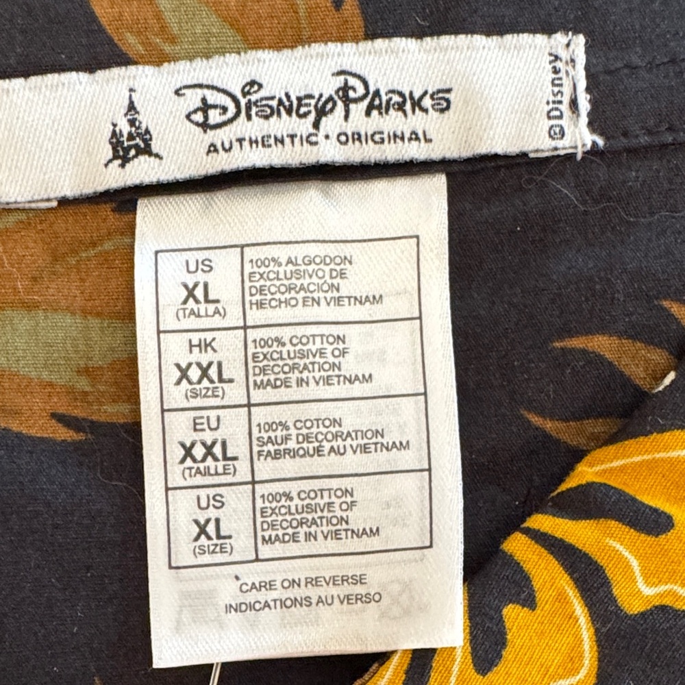 Disney Parks Black and Gold Button Down Shirt - Picture 3 of 5